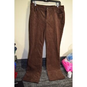 NEW Talbots Heritage Corduroy Jean Cut Pants Womens 10P Straight Leg Warm Brown